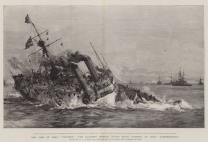 Utrata HMS Victoria, okrętu flagowego, który zatonął po staranowaniu przez HMS Camperdown