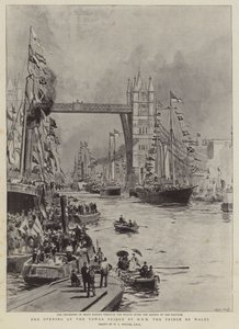 Otwarcie Tower Bridge przez JKW Księcia Walii autorstwa William Lionel Wyllie