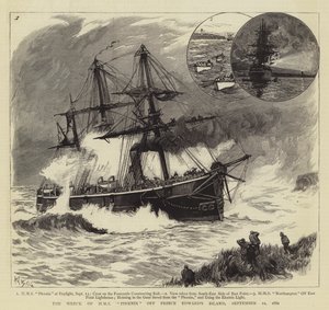 Wrak HMS Phoenix u wybrzeży Wyspy Księcia Edwarda, 12 września 1882 r.