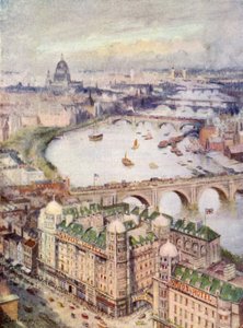 Widok z hotelu Savoy, patrząc na wschód? autorstwa William Lionel Wyllie