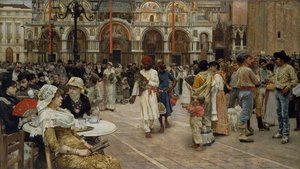 Piazza di San Marco, Wenecja, 1883 r.