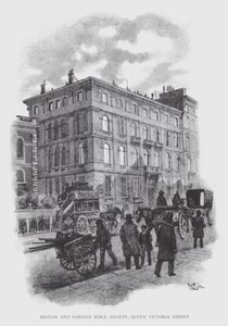 Brytyjskie i Zagraniczne Towarzystwo Biblijne, Queen Victoria Street (lito) autorstwa William Luker