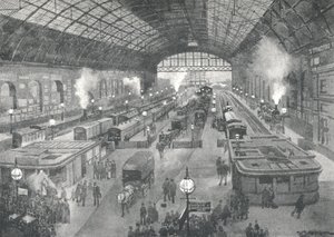 Stacja Cannon Street - noc, 1891