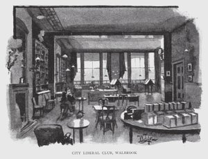City Liberal Club, Walbrook (lito) autorstwa William Luker