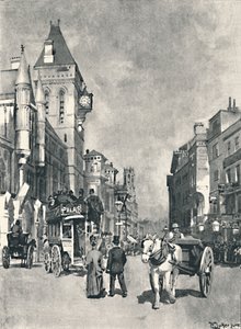 Fleet Street, pokazująca sądy, 1891