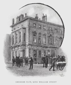 Gresham Club, King William Street (lito)