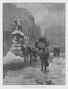 Holborn Circus, zimowy poranek (lito) autorstwa William Luker