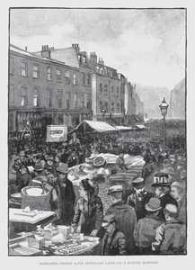 Middlesex Street, późna hala halowa, w niedzielny poranek (lito) autorstwa William Luker