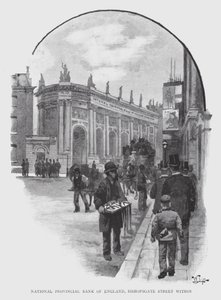Narodowy Bank Prowincji Anglii, Bishopsgate Street w obrębie (lito) autorstwa William Luker