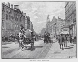 New Bridge Street, Blackfriars (lito) autorstwa William Luker