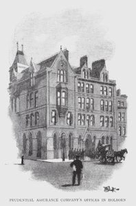 Biura firmy Prudential Assurance w Holborn (lito) autorstwa William Luker