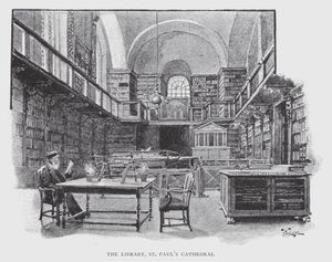 Biblioteka, Katedra św. Pawła (lito) autorstwa William Luker