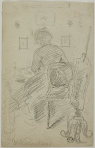 Lady Writing (widok z tyłu)