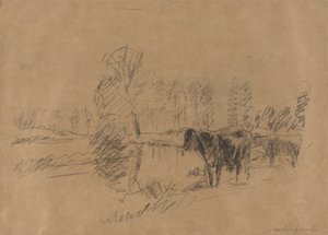 Крупный рогатый скот в ландшафтепольский autorstwa William Mark Fisher