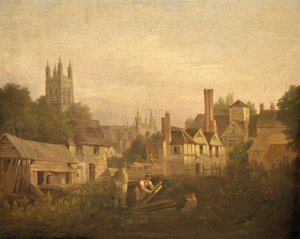 Gloucester z północno-zachodniego, ok.1820 autorstwa William Marlow