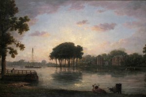 Orleans House, Twickenham, Middlesex, ok. 1800 autorstwa William Marlow