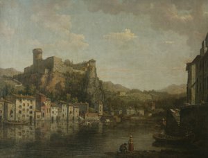 Widok w Lyonie (olej na płótnie)