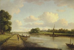 Widok na Tamizę w Richmond (?), ok. 1776 (olej na płótnie)