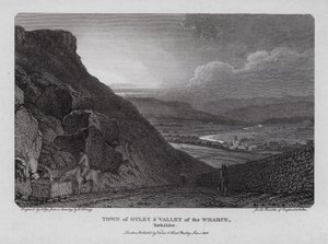 Miasto Otley i dolina rzeki Wharfe, Yorkshire (rycina)