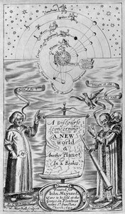 Dyskurs dotyczący nowego świata i innej planety w 2 księgach, 1640 (frontispis)