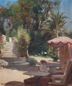 Hotel Garden, Grasse-en-Vence, sygn. w lewym dolnym rogu Marshall Brown (olej na płótnie)