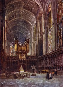 Wnętrze kaplicy Kings College z chóru autorstwa William Matthison