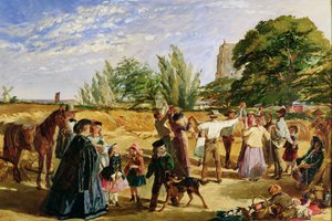 Scena żniwa w Norfolk: szkic do „Hello Largesse”, 1861