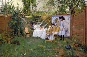 Śniadanie na świeżym powietrzu autorstwa William Merritt Chase