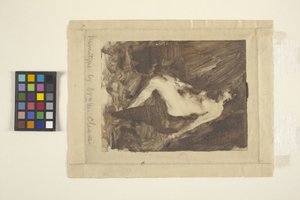 Siedzący akt (monotypia) autorstwa William Merritt Chase