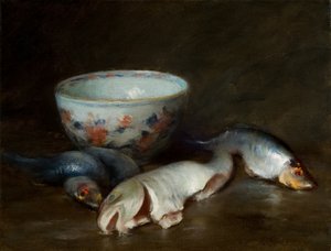 Martwa natura z rybą 1910 (olej na płótnie) autorstwa William Merritt Chase