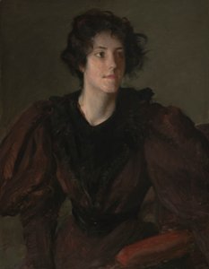 Studium młodej kobiety, ok. 1880-85 (olej na płótnie) autorstwa William Merritt Chase
