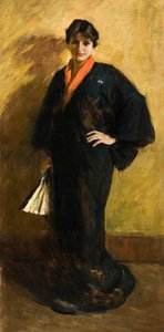 Niebieskie kimono autorstwa William Merritt Chase