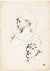Dwie kobiece głowy autorstwa William Merritt Chase