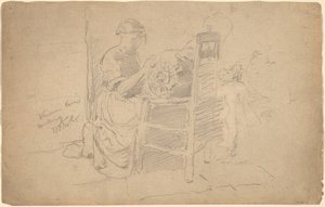 Produkcja koronek weneckich autorstwa William Merritt Chase