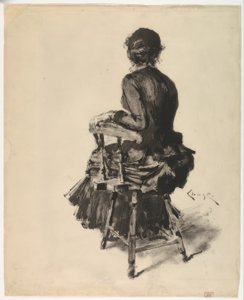Kobieta siedząca autorstwa William Merritt Chase