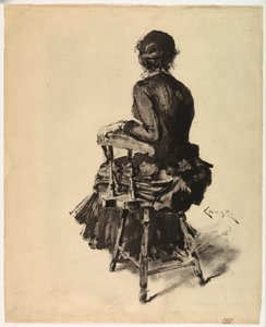 Kobieta siedząca autorstwa William Merritt Chase