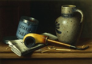 Martwa natura z fajką i tytoniem,