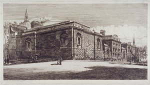 Widok na więzienie Newgate, Old Bailey, od strony Newgate Street, City of London, c1900