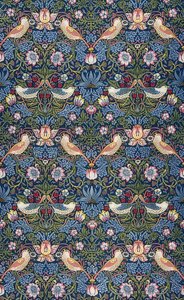 Złodziej truskawek. Tkanina dekoracyjna. 1883 autorstwa William Morris
