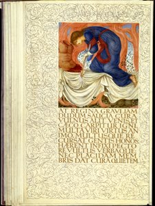 Dido dźgająca się nożem, otwarcie Księgi IV „Eneidy” Wergiliusza autorstwa William Morris