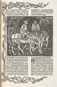 Ilustracja do opowiadania "Studnia na końcu świata". Ilustracja i projekt autorstwa Williama Morrisa. autorstwa William Morris