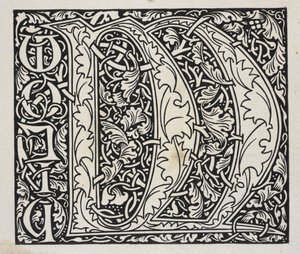 Początkowy, czarno-biały. autorstwa William Morris