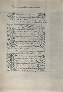 Strona z The Story of the Dwellers of Eyr, 1871. autorstwa William Morris