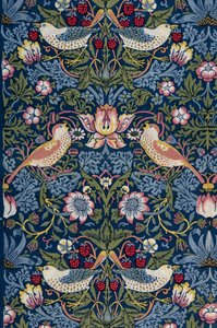 Złodziej truskawki. Tkanina dekoracyjna, 1883. autorstwa William Morris