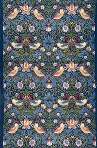 Złodziej truskawki. Tkanina dekoracyjna, 1883. autorstwa William Morris