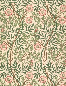 Projekt tapety „Sweet Briar”, wydrukowany przez Johna Henry