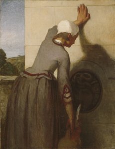 Dziewczyna przy fontannie autorstwa William Morris Hunt