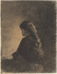 Siedząca dziewczyna autorstwa William Morris Hunt