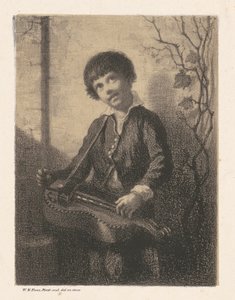Chłopiec z liry korbowej autorstwa William Morris Hunt