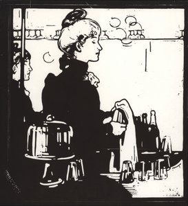 Barmanka (dowolny bar) autorstwa William Nicholson